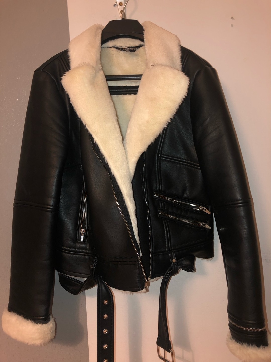 shearling jacke zara