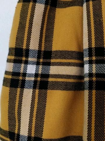 stradivarius yellow tartan trousers