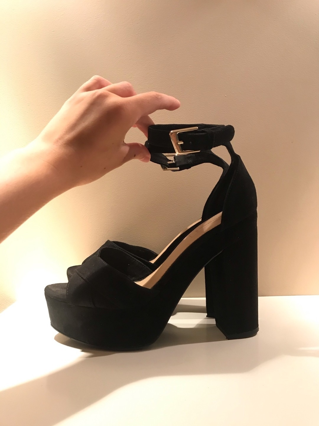 bershka clear heels